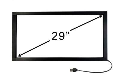 Magic Touch 29" inch ultra wide add-on infrared touch frame with tempered glass, 29GR-21x9